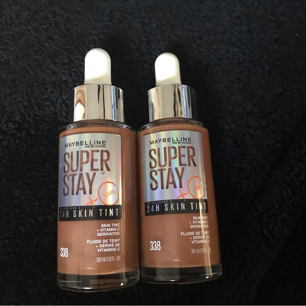 Maybelline Super Stay #338 Lot of Two 24 Hour Skin Tint 1 Ounce